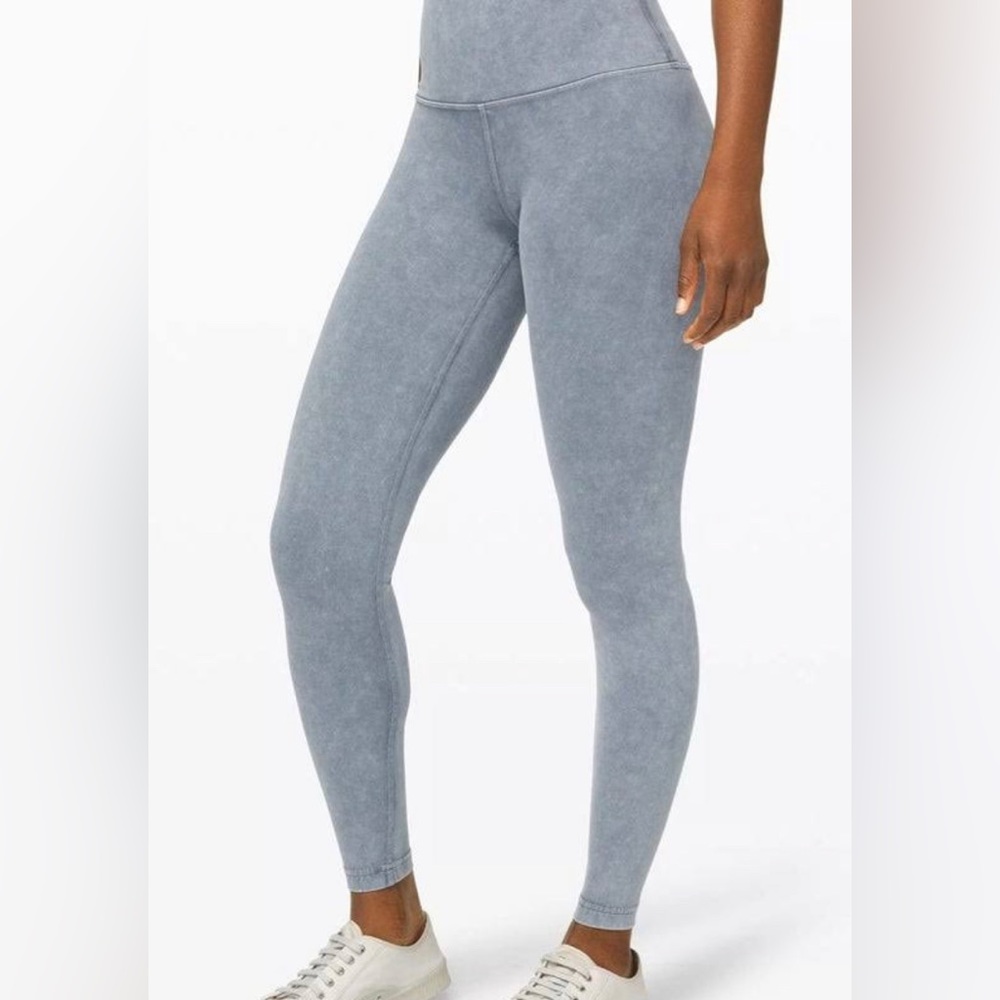 Lululemon Wunder Under Blue Washed Leggings